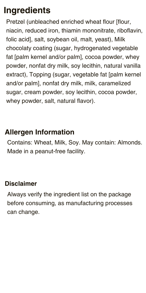 Salted Caramel Pretzel Rod Ingredients