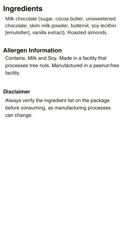 Almond Bar Ingredients