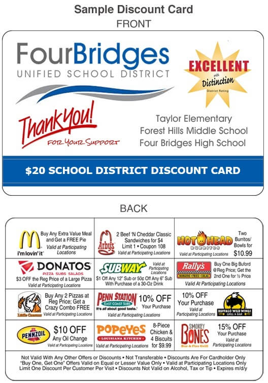 Sample District Discount Card