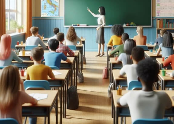 Elementary school classroom
