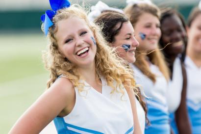 High School Cheerleaders Sporting Event